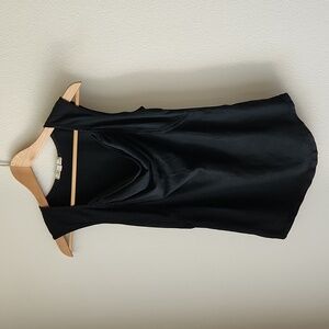 Prairie Underground black sleeveless tank top cowlneck 100% organic cotton Sz M